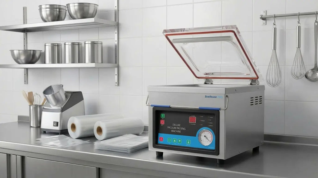 Aspirați pungi și mașini pe o masă