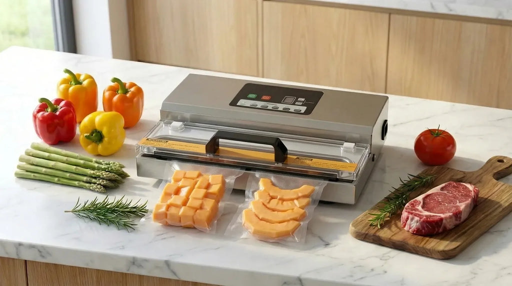 aparat de vidat pepene galben ambalat în vid