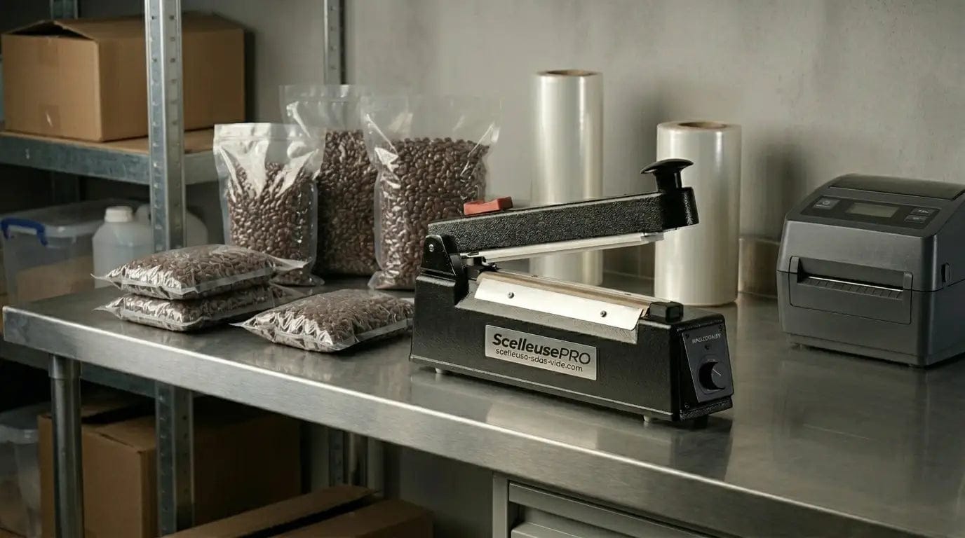 Mașină manuală profesională de sigilat pungi din plastic Mercier
